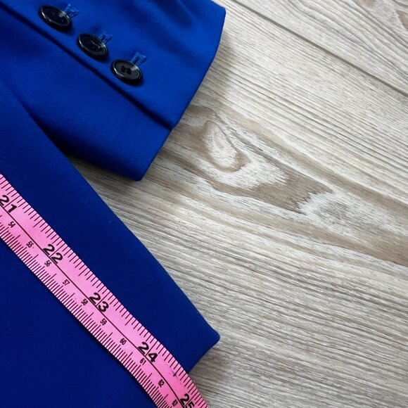 CHAUS Cobalt Blue One Button Closure Jacket Sz 10 - Picture 10 of 13